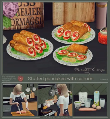 Recipe Pancakes Stuffed With Salmon And Cream Cheese